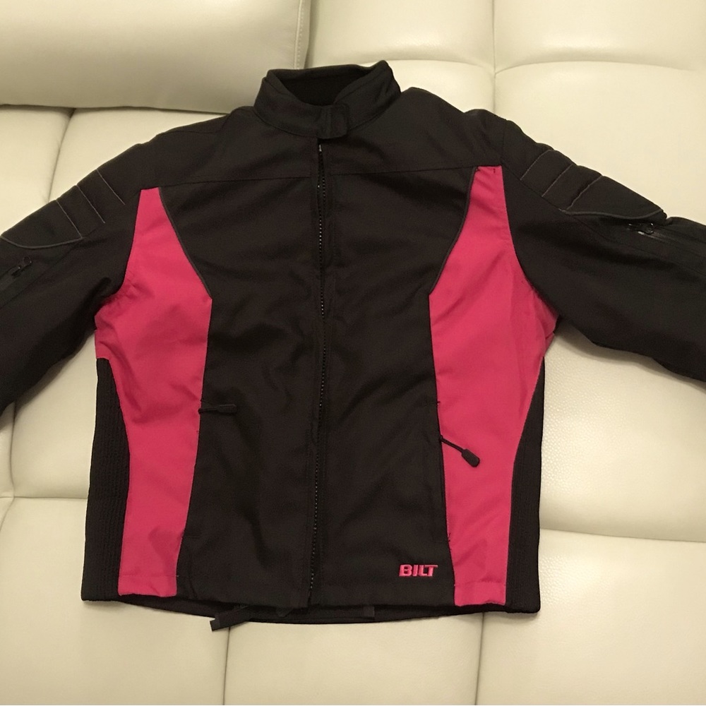 Pink and black motorcycle
